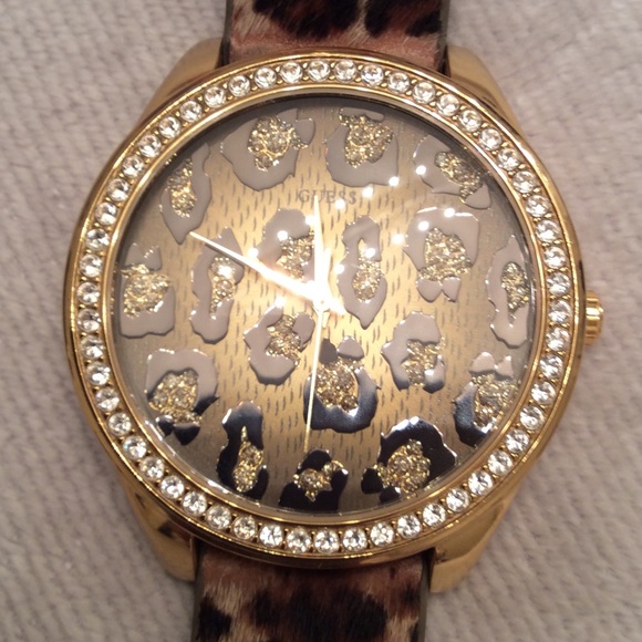 Guess Leopard Crystal Watch