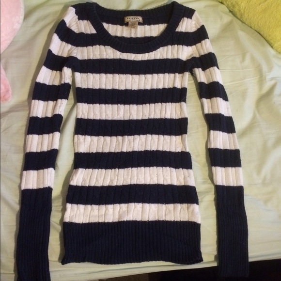 Arizona navy blue striped sweater