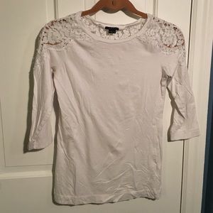 Theory white long sleeve top