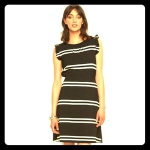 Elle Striped Black & White Dress - L - BNWT!
