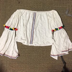 Boho off the shoulder shirt