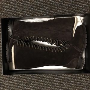 Cole Haan waterproof suede long boots