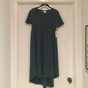 LulaRoe XS Carly Dark Teal/Green