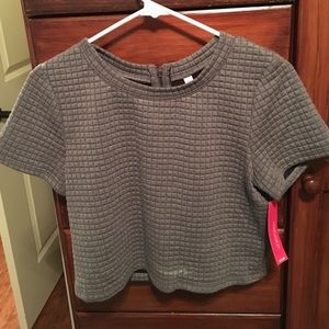 Gray Crop Top
