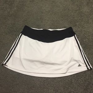 White & Black Adidas Tennis Skort