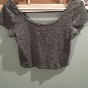 Gray Crop Top