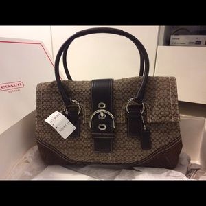 Coach Soho Suede Flap Large Brown Satchel