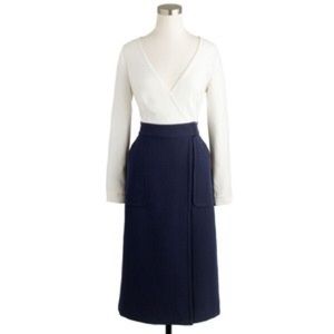 Collection two-toned wrap dress