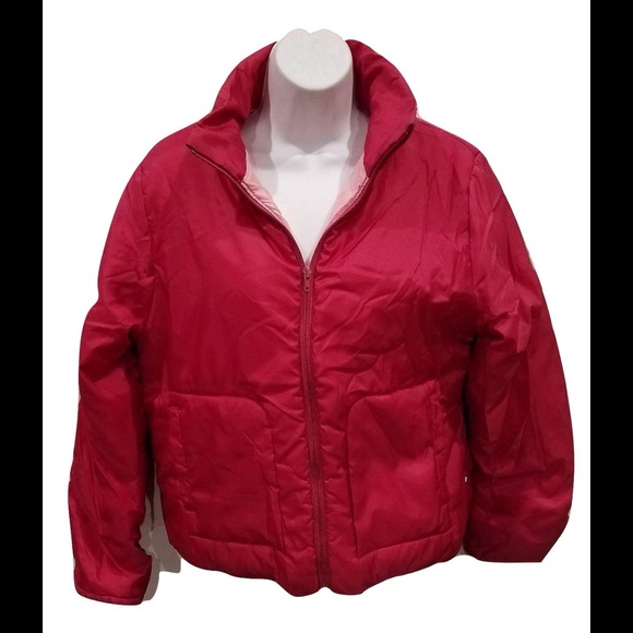 Tommy Hilfiger Girls Puffy Pink Jacket - Picture 2 of 4