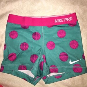 polka-dot NIKE PRO spandex