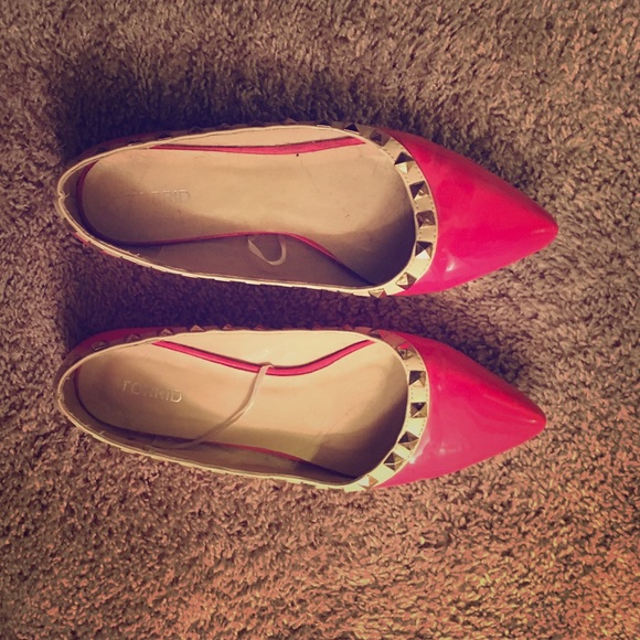 Torrid pink studded flats