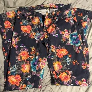 ROXY floral skinny jeans