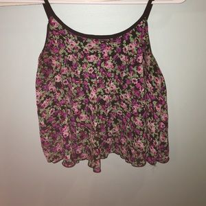 Floral LA Hearts Crop Top