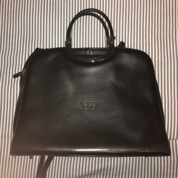 Vintage Mario Valentino Black Clutch Bag/leather Purse/80s 