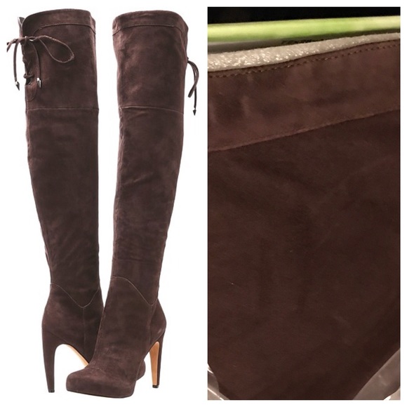 Over the knee Sam Edelman Kayla suede brown boots