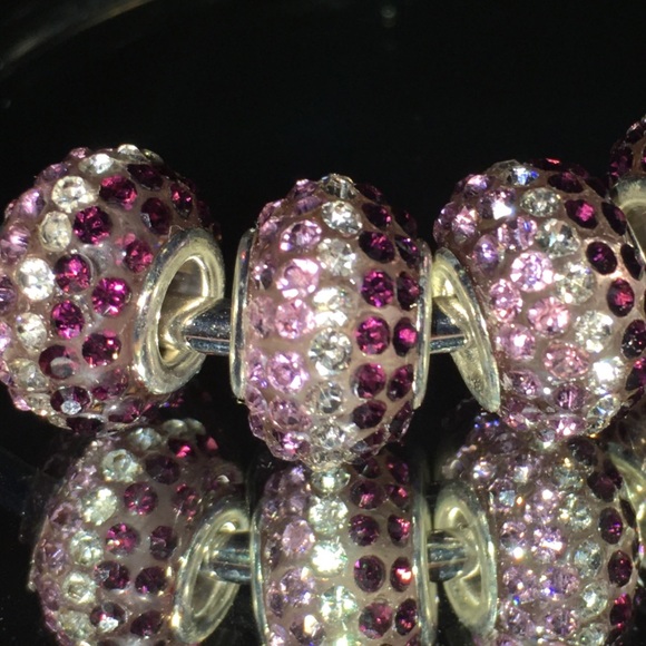 Beautiful Ombré Purple Crystal European Charm