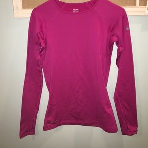 Fuchsia Nike Pro Long Sleeve