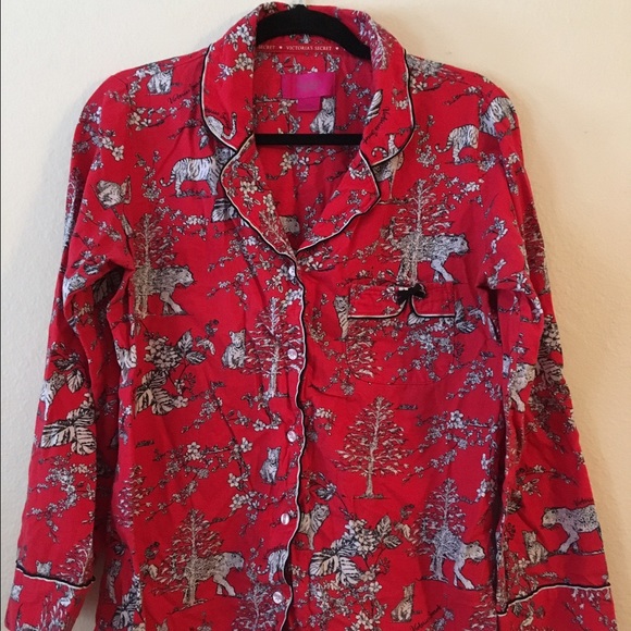 Victoria Secret tiger flannel pajama set