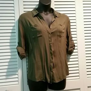 Torrid military green shirt size 1