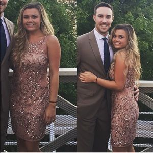 SOLD Blush Beaded Dress