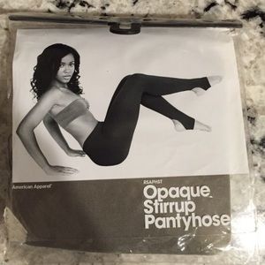 NWT Amer Apparel Opaque "cement" color tights