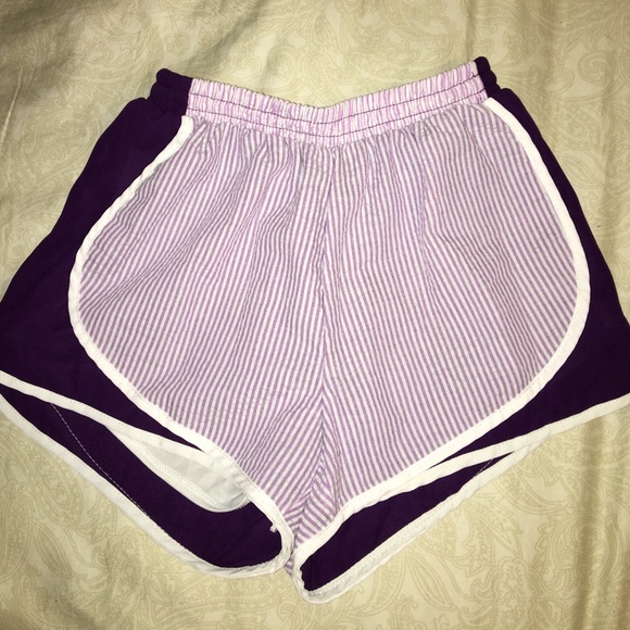 Purple Sear-Sucker Shorts