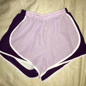 Purple Sear-Sucker Shorts