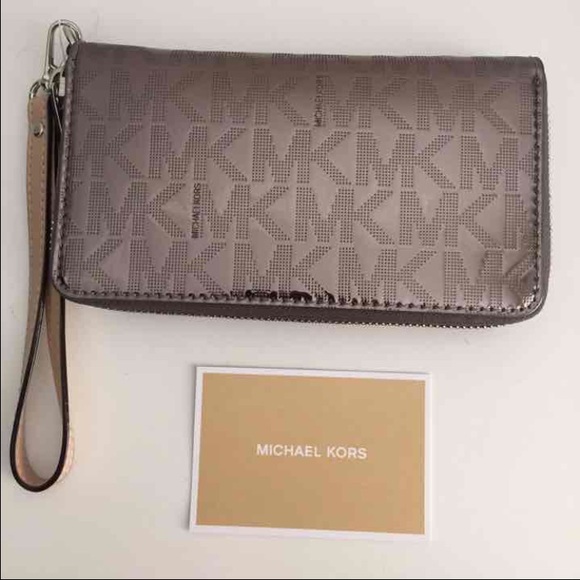 MK large flat phone case wristlet wallet - Picture 2 of 4