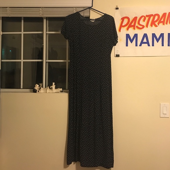 90s Long vintage black dress - Picture 1 of 3