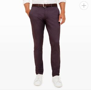 Club Monaco Men's Chino Connor Slim 32x30 (plum)