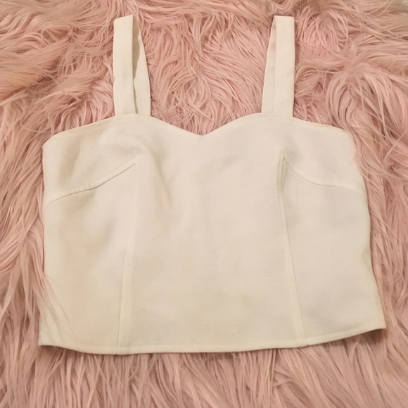 Off white sexy bustiers crop top