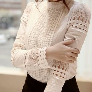 White lace/crochet blouse