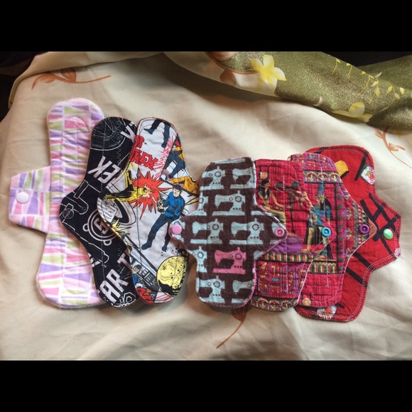 Cloth menstrual pads and panty liners.