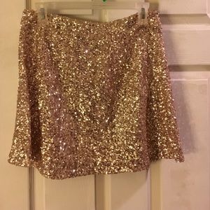 Gold sequin skirt