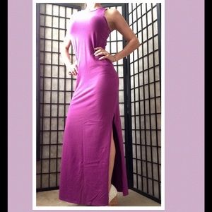 Magenta maxi dress