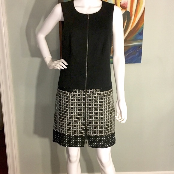 NWOT Laundry by Shelli Segal wool zip-front dress