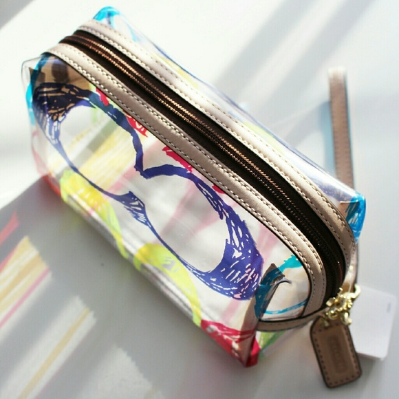 NWT Coach C Scribble Cosmetic Case #4744