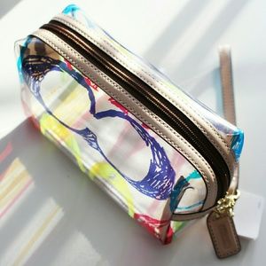 NWT Coach C Scribble Cosmetic Case #4744