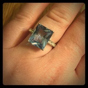 **Today Only Sale** Swarovski blue crystal ring