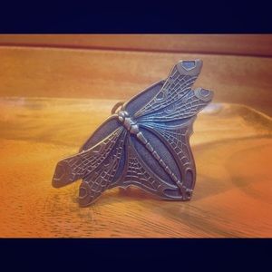 Vintage Bergamot Brass Works Dragonfly Belt Buckle