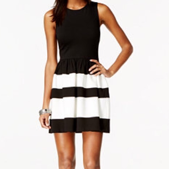 NWOT Bar iii Colorblocked Fit & Flare Dress