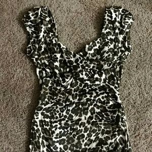 Vintage Fitted Cheetah Print dress