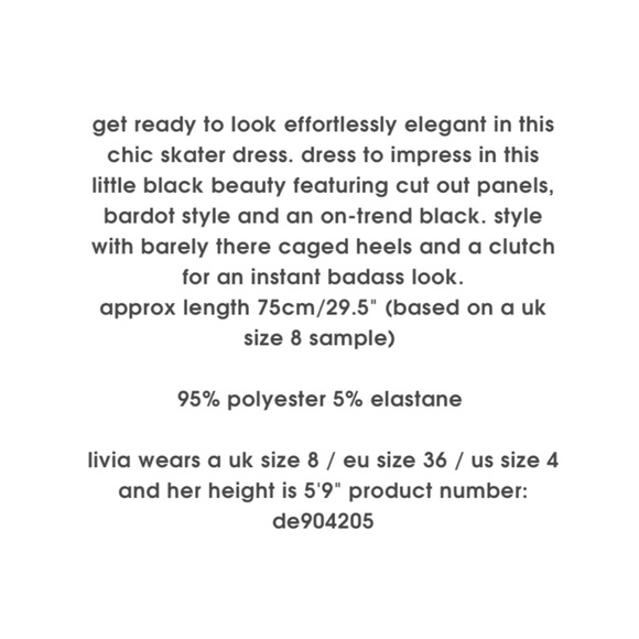 1 HOUR SALE🎉NWT Missguided Bardot Skater Dress - Picture 3 of 3