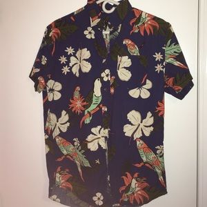 Men's tropical print button up.