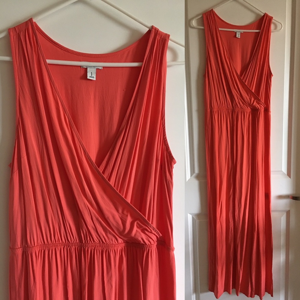 Old Navy Coral Maxi Dress NWOT