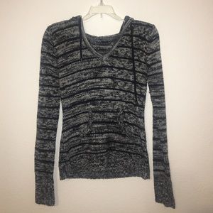 Knit hoodie sweater