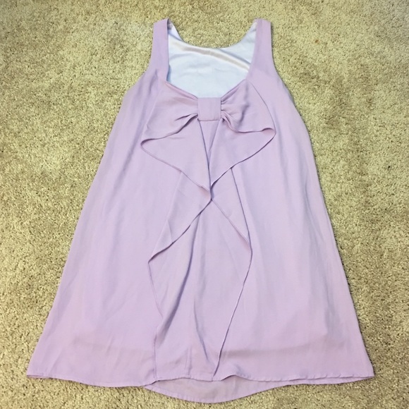 Lavender Bow Shift Dress