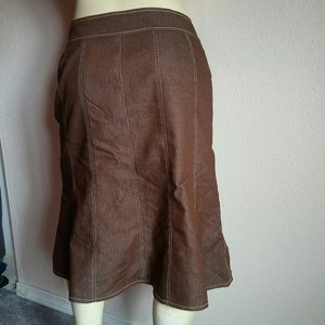 Trendy Brown Full Skirt