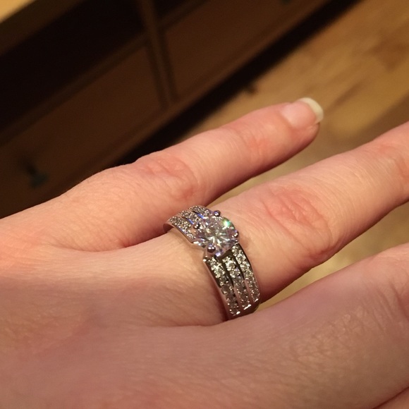 Gold Plated Cubic Zircon Ring.