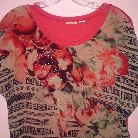 Aztec print top - Picture 2 of 3